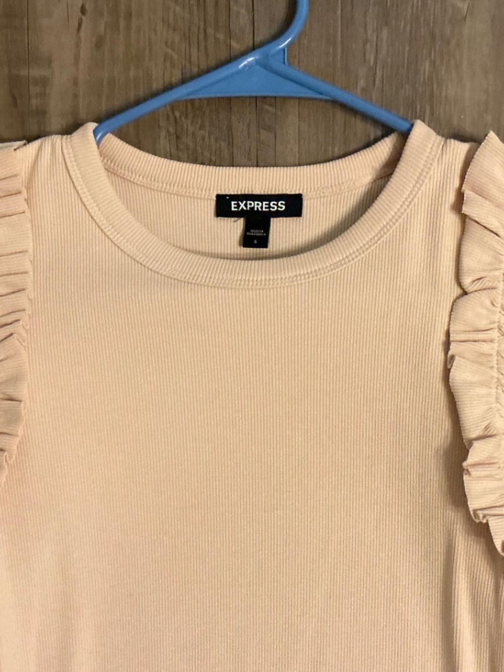 Express Ruffle Sleeve Ribbed Dress, size S - Picture 3 of 3